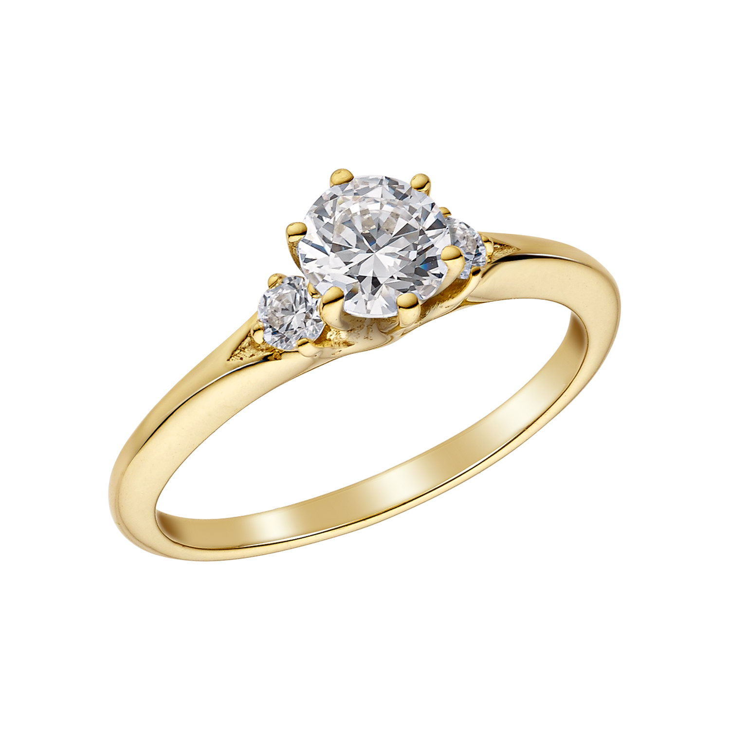 Engagement Rings: Engagement ring with white zircon K14